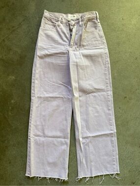 Frame Denim Lavender Wide-Leg High-Rise Jeans, size 24